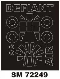 B.P. Defiant mask für Airfix 1:72