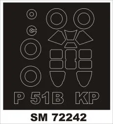 P-51B Mustang mask für KP 1:72