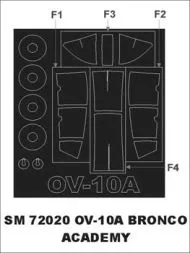 OV-10A Bronco mask for Academy 1:72