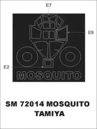 De Havilland Mosquito mask für Tamiya 1:72