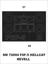 F6F-5 Hellcat mask for Revell 1:72