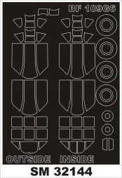 Bf 109G-6 mask für Revell 1:32