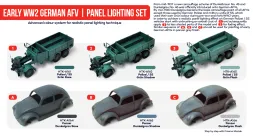 German Early AFV WW - panel lighting set
