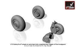 Su-27 early wheels w/ weighted tires 1:72