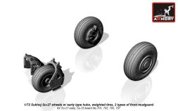 Su-27 early wheels w/ weighted tires 1:72