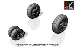 Su-30 late / Su-35 wheels w/ weighted tires 1:72