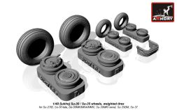 Su-30 late / Su-35 wheels, weighted tires 1:48