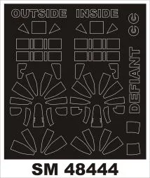 B.P. DEFIANT Mask für Airfix 1:48