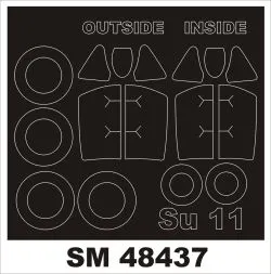 Su-11 mask für Trumpeter 1:48