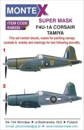 F4U-1D Corsair Super Mask für Tamiya P.I 1:48