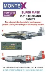 P-51B Mustang Super Mask für Tamiya P.2 1:48