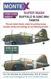 Buffalo B-339C/Mk.I Super Mask für Tamiya 1:48