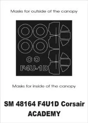 F4U-1D Corsair mask für Academy 1:48