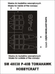 P-40B/C Tomahawk mask für Hobbycraft 1:48