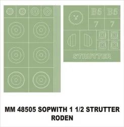 Sopwith 1 1/2 strutter maxi mask für Roden 1:48