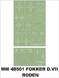 Fokker D.VII maxi mask für Roden 1:48