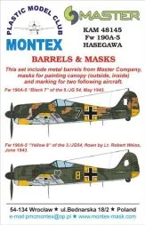 Fw 190A-5 Barrels & Mask for Hasegawa 1:48