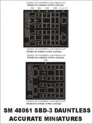 SBD-3/4/5 Dauntless mask for ACC. Miniatures 1:48