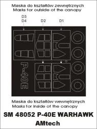 P-40E Warhawk mask für AMT 1:48