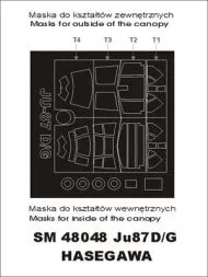 Junkers Ju 87D/G mask für Hasegawa 1:48