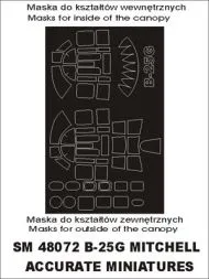 B-25G Mitchell mini mask für ACC.Miniatures 1:48