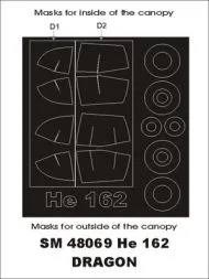 Heinkel He 162 mask für Dragon 1:48