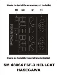 F6F-3/5 Hellcat mask für Hasegawa 1:48