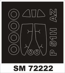 P-51H Mustang mask für RS Model 1:72