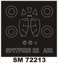 Spitfire F.Mk.22 mini mask für Airfix 1:72
