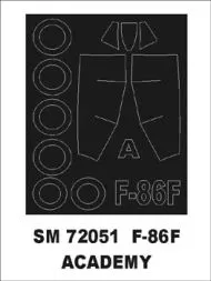 F-86E Sabre mask für Academy 1:72