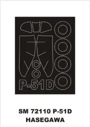 P-51D Mustang mask für Hasegawa 1:72