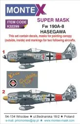 Fw 190A-8 super mask + decals für Hasegawa 1:32