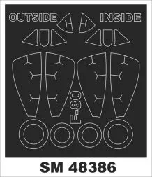 F-80A mask für Hobby Boss 1:48