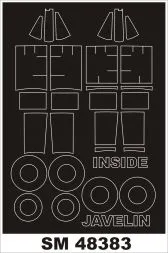 Gloster Javelin mask for Airfix 1:48