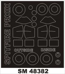 Spitfire PR.XIX mask für Airfix 1:48
