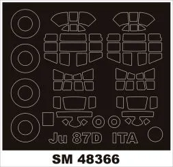 Junkers Ju 87D mask für Italeri 1:48