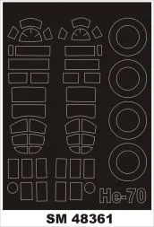 Heinkel He 70 mask für AZ Model 1:48