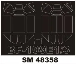 Bf 109E-1/3 mask für Eduard 1:48