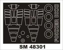 Fokker XXI (Wasp Engine) mask für Special Hobby 1:48