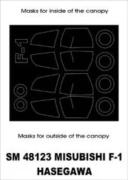 Mitsubishi F-1 mask für Hasegawa 1:48