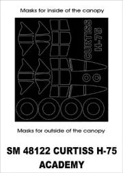 Curtiss H-75 mask für Academy 1:48