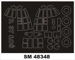 PZL P-37 Los mask für Mirage Hobby 1:48