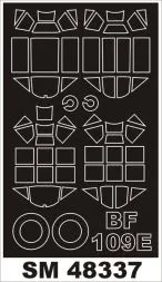 Bf 109E mask für Airfix 1:48