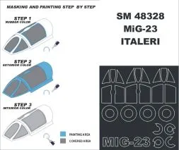 MiG-23 mask für Italeri 1:48