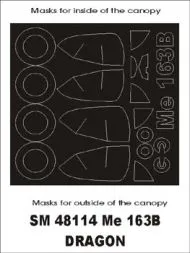 Me 163B Komet mask für Hasegawa 1:48