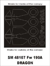 Fw 190A mask für Dragon/ Revell 1:48