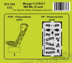 Martin Baker Mk. 10 Seat for Mirage F.1 1:72