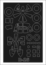 B-26 mask für Hasegawa 1:72