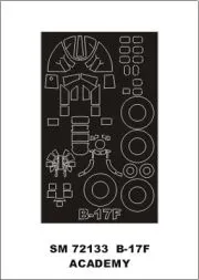 B-17F mask für Academy 1:72