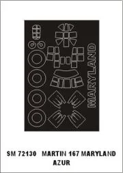Martin 167 Maryland mask für Azur 1:72